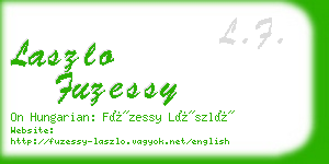 laszlo fuzessy business card
