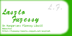 laszlo fuzessy business card